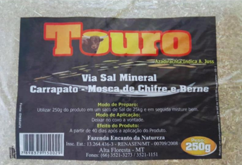 Sal Mineral Touro 250g